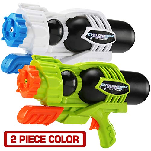 MAPIXO 2 Pack Super Water Gun(No Leaking), High Capacity Water Shooter Soaker Blaster Squirt Toy for Swimming Pool Party Sand Beach Game Outdoor Summer Fight Activity for Child Kid boy and Girl