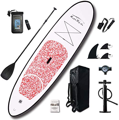 FEATH-R-LITE Inflatable 10'×30'×6' Ultra-Light (17.6lbs) SUP for All Skill Levels Everything Included with Stand Up Paddle Board, Adj Paddle, Pump, ISUP Travel Backpack, Leash, Waterproof Bag