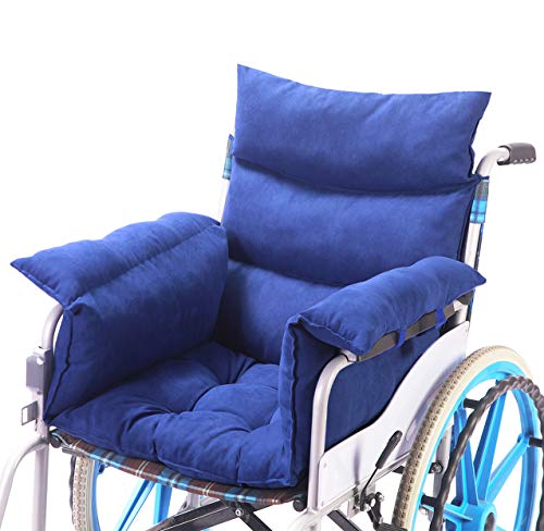 Trendcode Wheelchair Cushion Soft Cotton Wheelchair Accessory Helps Prevent Pressure, Blue