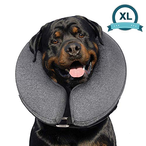 MIDOG Pet Inflatable Collar for After Surgery,Soft Protective Recovery Collar Cone for Dogs and Cats to Prevent Pets from Touching Stitches, Wounds and Rashes (X-Large(Neck:19'-25'))
