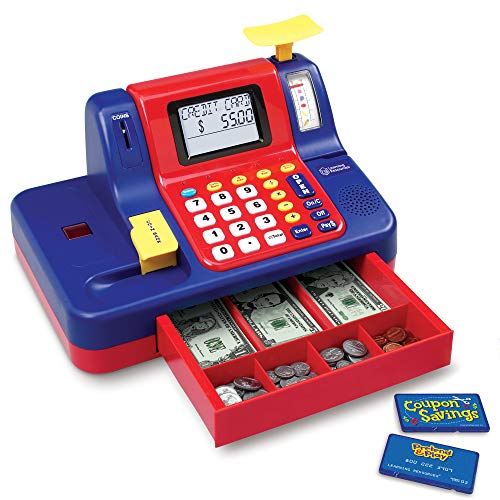 Learning Resources Pretend & Play Teaching Cash Register, Talking Register, Counting Activities, Money Management, 73 Piece Set, Ages 5+