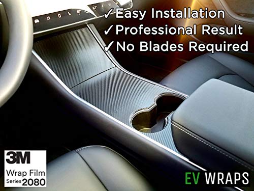 EV Wraps Tesla Model 3 / Model Y Center Console Wrap - Carbon Fiber