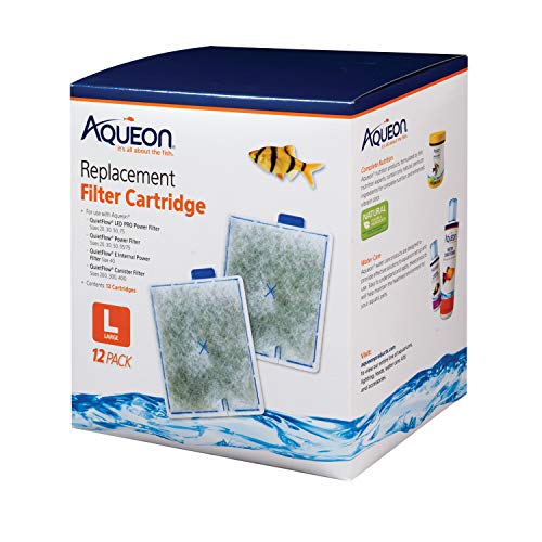 Aqueon 06419 Filter Cartridge, Large, 12-Pack