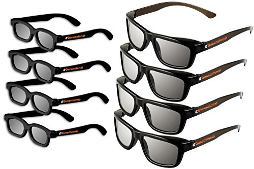 ED 8 Pack Cinema 3D Glasses for LG 3D TVs Adult & Kids Sized Passive Circular Polarized 3D Glasses!