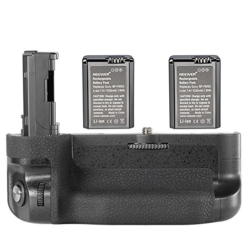 Neewer Vertical Battery Grip Replacement for Sony VG-C2EM with 2 Pieces Rechargeable 1030mAh Sony FW50 Replacement Battery Compatible with Sony A7II A7RII A7SII Digital Cameras