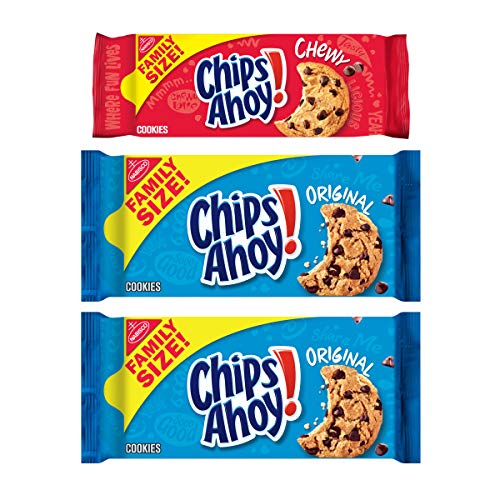 CHIPS AHOY! Original Chocolate Chip Cookies & Chewy Cookies Bundle, Family Size, 3 Packs