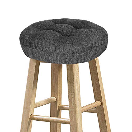 Stool Covers Round, baibu Super Soft Round Bar Stool Cushion Covers Seat Cushion - Cushion Only（Gray-Black,12' (30 cm)