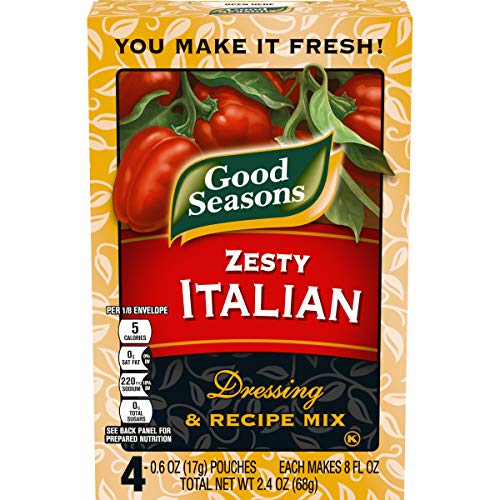 Good Seasons Zesty Italian Salad Dressing & Recipe Mix (0.6 oz Envelopes, Pack of 4)