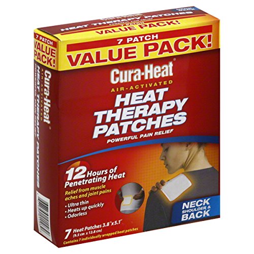Cura-Heat Heat Therapy Patches, Air Activated, Neck Shoulder & Back, Value Pack 7 heat patches