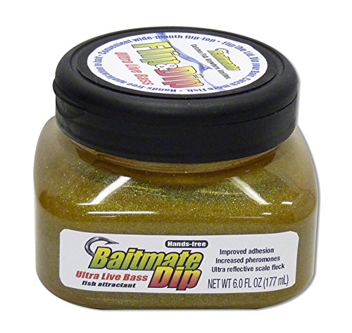 BAITMATE Live Bass Dip Jar Fish Attractant for Lures and Bait, 6 fl oz (552)