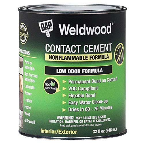 Dap 25332 Weldwood Nonflammable Contact Cement, 1-Quart