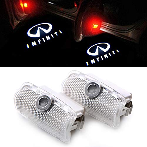 Car Door Logo Projector Welcome Light Ghost Shadow Lights LED Logo Lighting No Drill Type Led Courtesy Step Lights for Infiniti Cars(2 Pack)