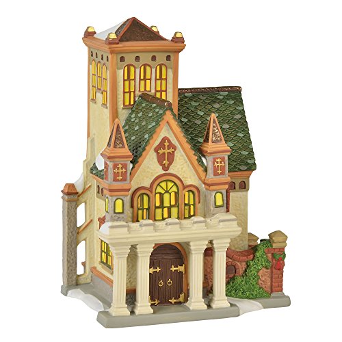 Department 56 Dickens Village Duniway Abbey Lit Building, 7.5 Inch, Multicolor