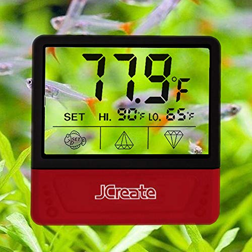 Fish Tank Thermometer, Touch Screen Digital Aquarium Thermometer with LCD Display, Stick-on Temperature Sensor ensures Optimum Temperature in Terrarium, for Your pet Amphibians and Reptiles…