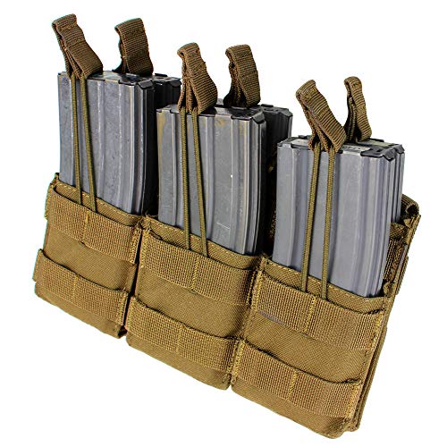 CONDOR Tactical Triple Stacker Open-Top Mag Pouch - Brown