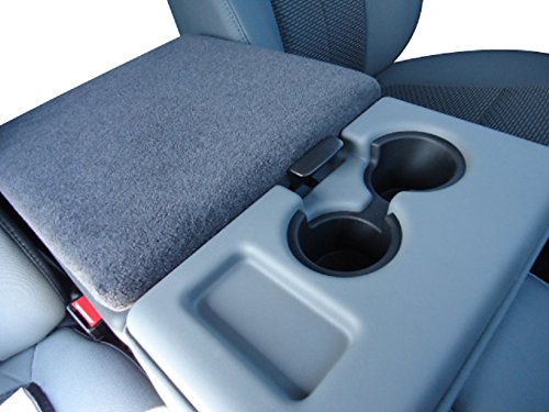 Car Console Covers Plus Made in USA Center Armrest Console Cover Designed for Ford F150 F250 with Fold Down Seat 2014-2020 Your Console Should Match Image and Lid Must Open Dark Gray