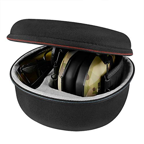 LinkIdea Hard Travel Case for Howard Leight, Walker's Razor Slim Electronic Hearing Protection Ear Muff, Walker's Game Ear, Genesis Sharp-Shooter Safety Eyewear Glasses (Box Only)