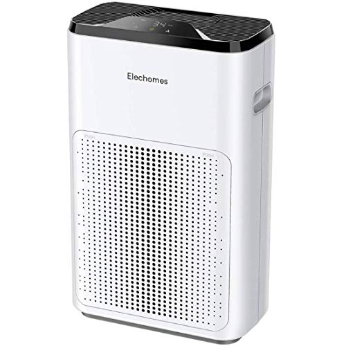 Elechomes Air Purifier, KJ200-A3B True HEPA H13 Air Purifiers for Home Bedroom Office 323sq.ft, 22dB Ultra Quiet Air Cleaner for Pet Dander Smoke Pollen, Smart Air Quality Indicator Light