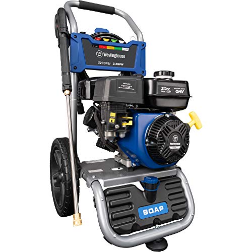 Westinghouse WPX3200 Gas Powered Pressure Washer 3200 PSI and 2.5 GPM, Soap Tank and Five Nozzle Set, CARB Compliant