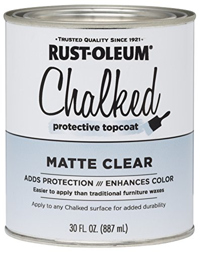 Rust-Oleum 287722 Ultra Matte Interior Chalked Paint, 30 oz, Matte Clear Topcoat
