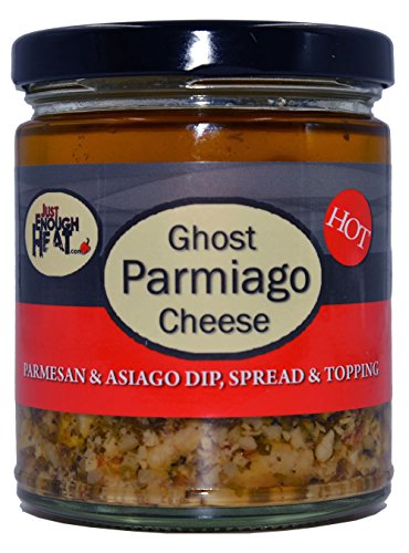 Ghost Pepper Parmiago Cheese - Parmesan & Asiago Marinated Cheese Dip, Spread & Topping by Just Enough Heat