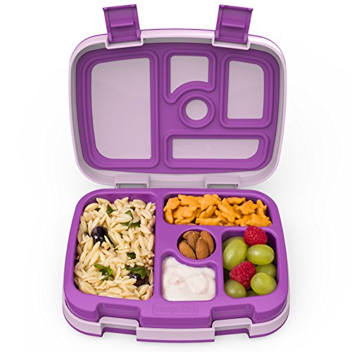 Bentgo Kids Childrens Lunch Box - Bento-Styled Lunch Solution Offers Durable, Leak-Proof, On-the-Go Meal and Snack Packing (Purple)