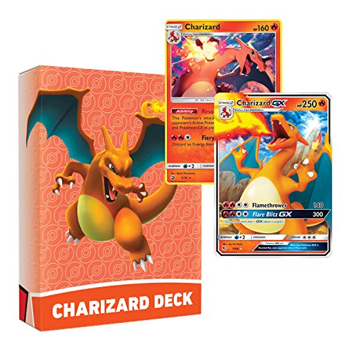 Pokemon Charizard Deck | Ready to Play 60 Card Starter Deck | Includes Charizard GX | Perfect for Beginners Charizard Theme Deck | with Golden Groundhog Deckbox