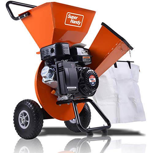 SuperHandy Wood Chipper Shredder Mulcher Ultra Heavy Duty 7HP 212cc 3 in 1 Multi-Function 3' Inch Max Capacity (Amazon Exclusive)