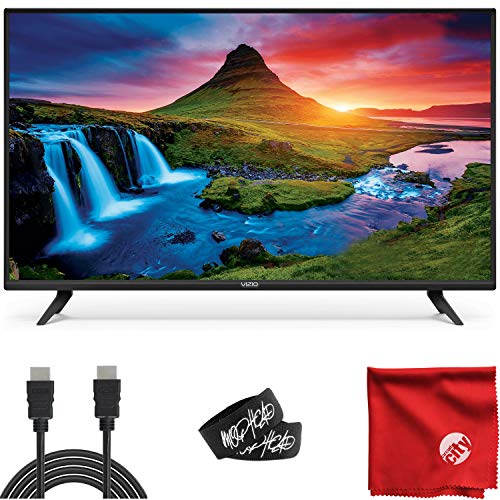 VIZIO D-Series 40-Inch 1080p Full HD LED Smart TV (D40F-G9) with Built-in HDMI, USB, SmartCast, Voice Control Bundle with Circuit City 6-Feet Ultra High Definition 4K HDMI Cable and Accessories