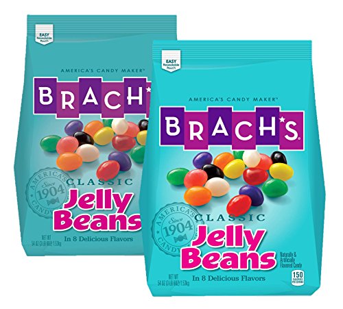 Brach's Classic Jelly Beans, Assorted Flavors, 3.38 Pound Bulk Candy Bag, Pack of 2