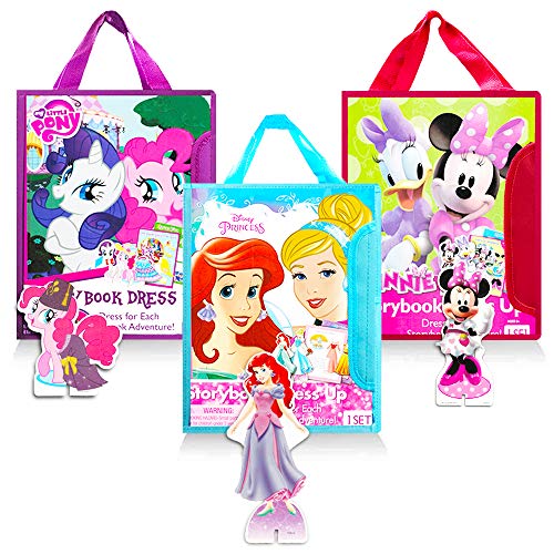 Disney Magnetic Dress Up Dolls for Toddlers Kids, 95 Pc -- 3 Sets Featuring Disney Princess and Friends (5 Dolls, 95 Pcs, 2 Books and More)