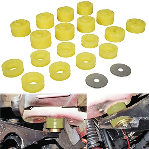 KF04050BK Body Mount Bushing Kit for Ford F250 F350 1999-2017 2WD 4WD Polyurethane Body Mounts Yellow