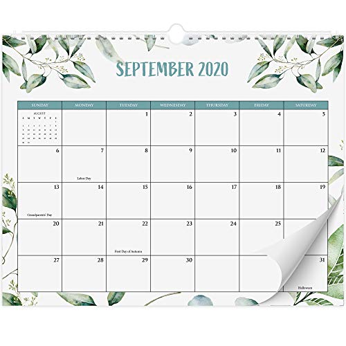 Beautiful Greenery Wall Calendar - The Perfect 14.5' x 11.5' Monthly Calendar for Super Easy Planning