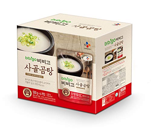 bibigo Korean Beef Bone Broth Soup, Ready-to-Eat, 17.7 Ounce (6-Pack)