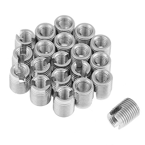 20pcs M3 x 6mm Threaded Repair Insert Stainless Steel Thread Insert Nuts for Helical Repair