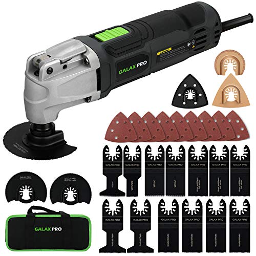 GALAX PRO 2.4Amp 6 Variable Speed Oscillating Multi-Tool Kit with Quick-Lock accessory change, Oscillating Angle:4°, 40pcs Accessories and Carry Bag