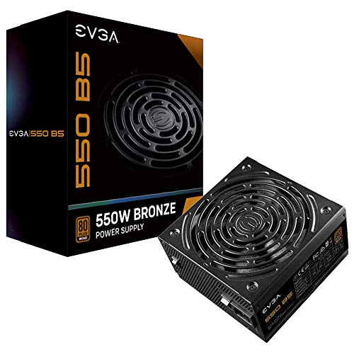 EVGA 550 B5, 80 Plus BRONZE 550W, Fully Modular, EVGA ECO Mode, 5 Year Warranty, Compact 150mm Size, Power Supply 220-B5-0550-V1