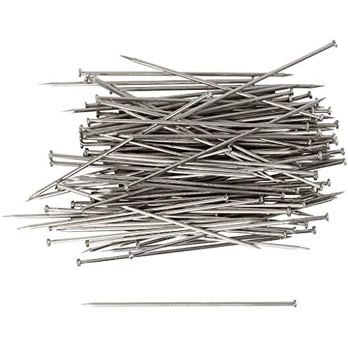 Sewing Straight Pins 1000 Pack - 1 Inch Long Flat Head Stick Pins Dressmaker Stainless Steel Silver Craft Dress Tailor Fabric Push Needle Seamstress Metal Pin Set