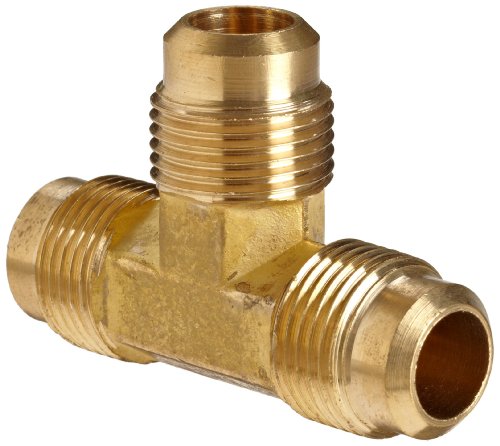 Anderson Metals 54044-06 Brass Tube Fitting, Flare Tee, 3/8' x 3/8' x 3/8' Flare