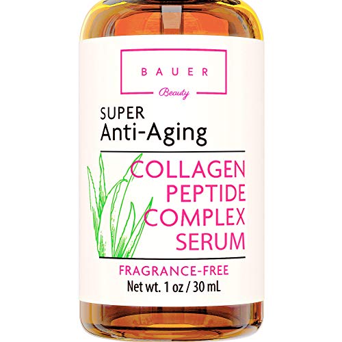 Collagen Face Serum Best Anti Aging Peptide Complex with Matrixyl 3000 and Hyaluronic Acid, Vitamin E, Brightening and Skin Tightening for Glass Skin