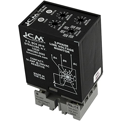 ICM Controls ICM408 3-Phase Monitor, Adjustable 190-480 VAC, Plug-in Style