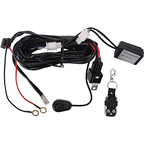 Northpole Light Remote Control Wiring Harness for LED Light Bar, 40A Fuse Remote On Off Switch Relay Wiring Harness for LED Work Lights Driving fog lights