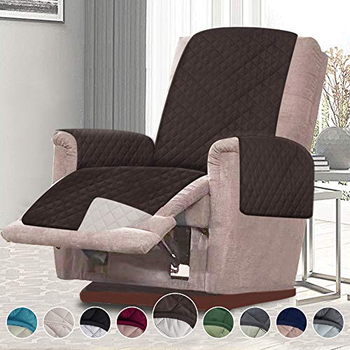 RHF Reversible Oversized Recliner Cover & Oversized Recliner Covers,Slipcovers for Recliner, Recliner Chair Cover,Pet Cover for Recliner,Machine Washable(XRecliner:Oversized:Chocolate/Beige)