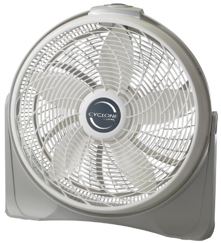 Lasko 3520 20' Cyclone Pivoting Floor Fan,White 20