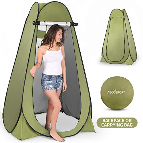 Pop Up Privacy Tent – Instant Portable Outdoor Shower Tent, Camp Toilet, Changing Room, Rain Shelter with Window – for Camping and Beach – Easy Set Up, Foldable with Carry Bag – Lightweight and Sturdy