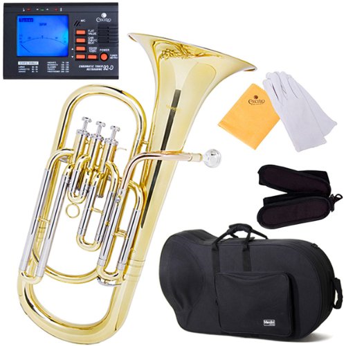 Mendini MBR-30 Intermediate Brass B Flat Baritone with Stainless Steel Pistons