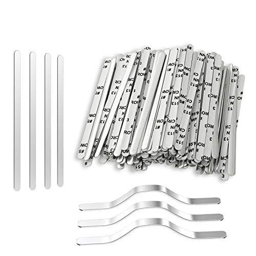 Nose Bridge Strips for Mask, Oceantree Aluminum Metal Flat Strips Straps Adjustable Nose Clips Wire for DIY Face Mask Making Accessories for Sewing Crafts (100PCS)