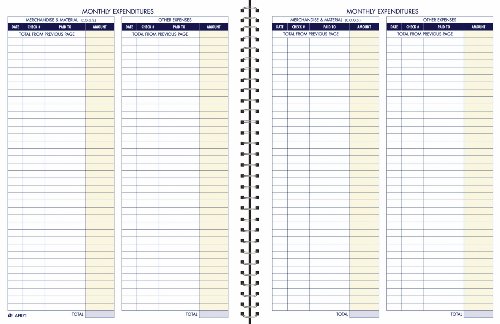 Adams Bookkeeping Record Book, Monthly Format, 8.5 x 11 Inches, White (AFR71)