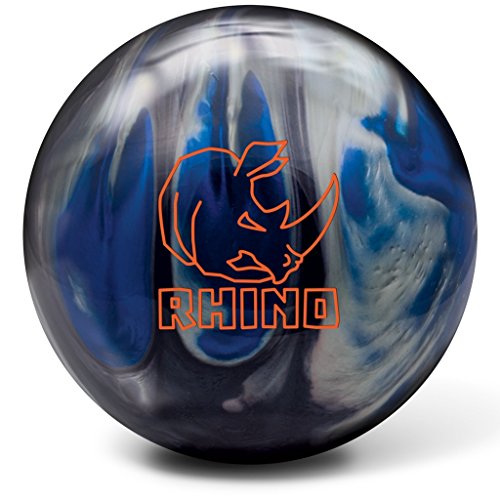 Brunswick Rhino Bowling Ball, Black/Blue/Silver, 14 lb