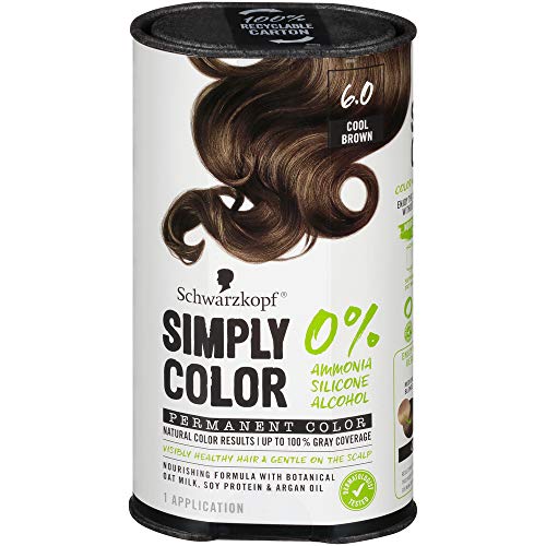 Schwarzkopf Simply Color Permanent Hair Color, 6.0 Cool Brown
